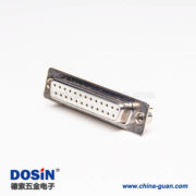 10 热卖D SUB 25pin连接器直式母头铆合式穿孔接PCB板