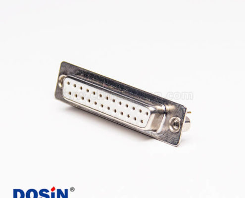 热卖D SUB 25pin连接器直式母头铆合式穿孔接PCB板