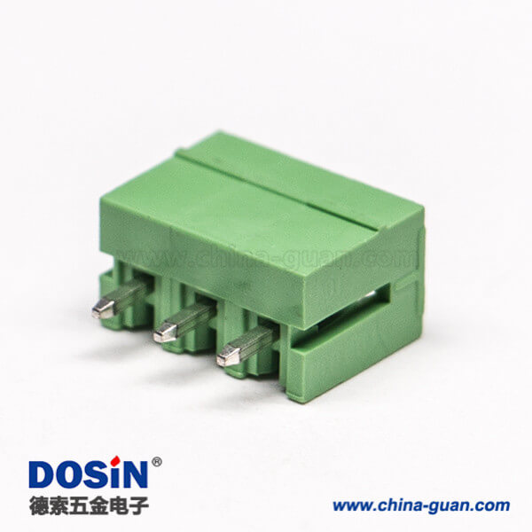122-1 绿色接线端子台对应插针插拔式PCB端子压接接线