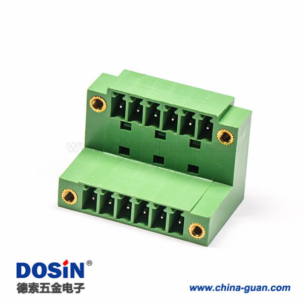 4 插拔式接线端子双层接PCB 板对线型连接器