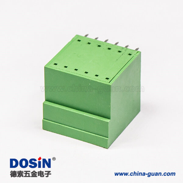69 插拔式端子双排12芯方形直插式PCB板绿色端子连接器