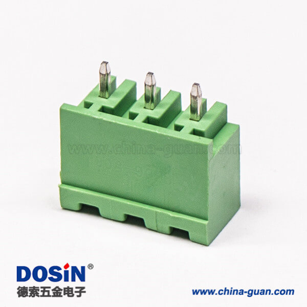 98 插拔式穿墙端子直式穿孔180度座子PCB板安装