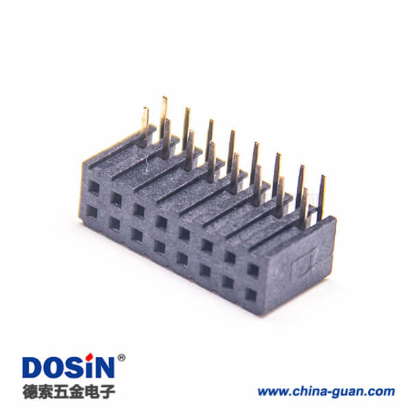 10 侧插排母连接器2.0mm间距弯式单塑插板2X8PIN2pcs