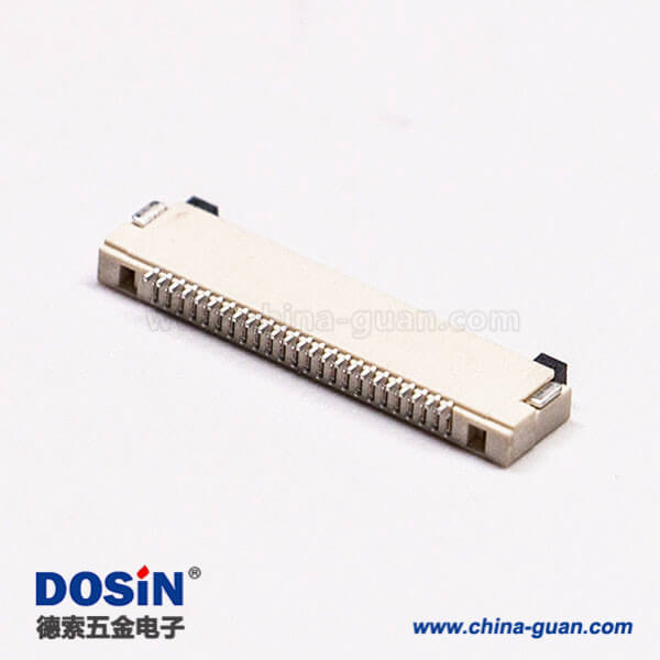 0.5mm fpc 封装24针卧式无锁双面接1.2H板端插座