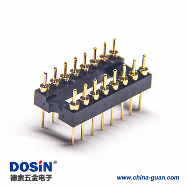 2.54排针塑胶高3mm 180度双排圆孔插板式5pcs