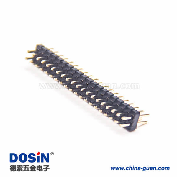 2 2pcs双头排针40pin单塑直式插板式间距2.27mm