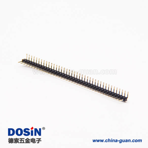 21 40pin排针弯式单排单塑间距2.0mm40pin插板式