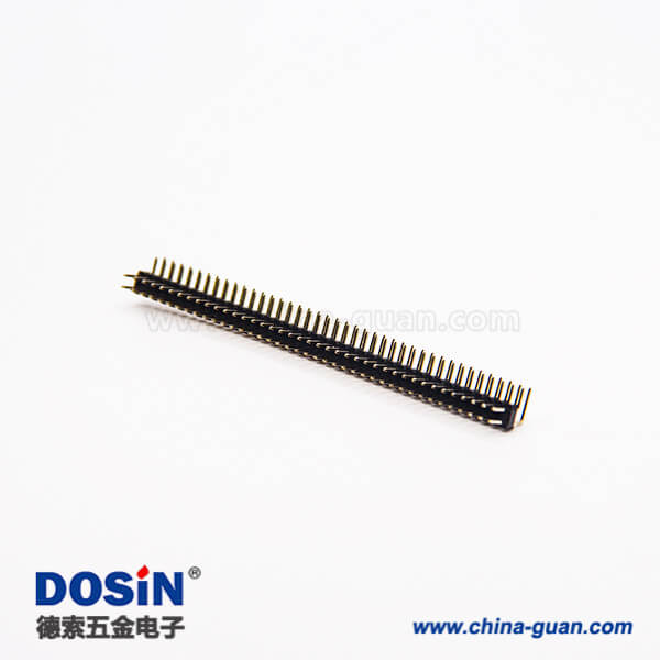 23 90度单排排针直式间距2.0mm单塑80pin插板式