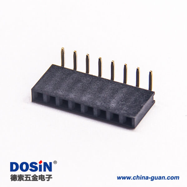 单排弯脚母座8pinY型间距2.54mm穿孔式10pcs