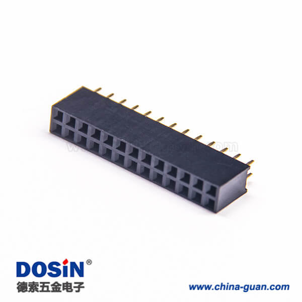 27 双排直排排母Y型180度母座2×13mm 10pcs