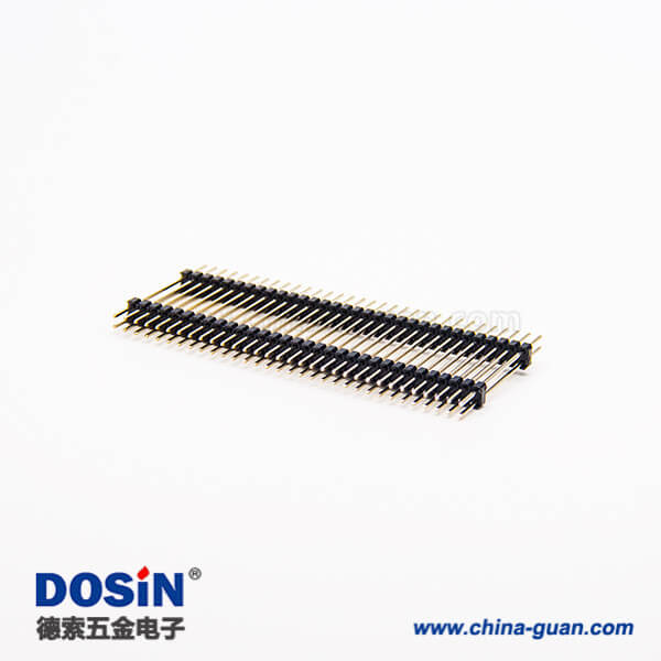 27 2.54双排排针封装双塑直式180度插板针长35mm