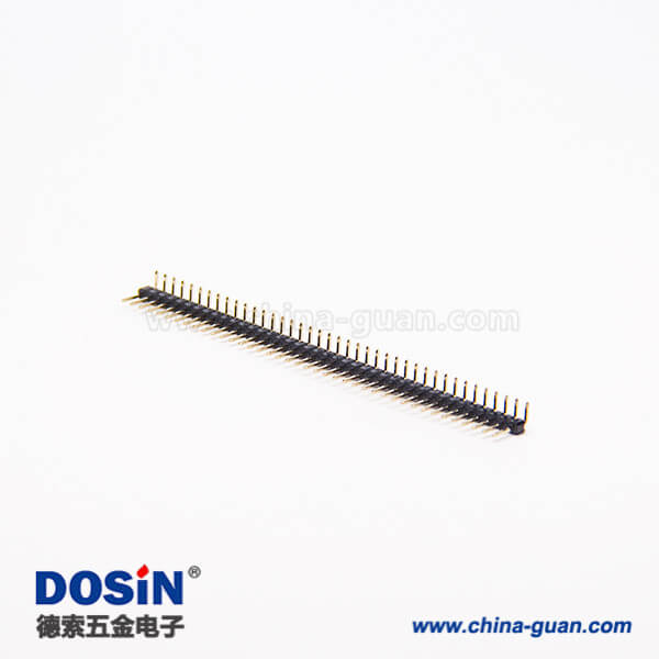 28 排针2.54mm间距公头连接器40pin弯式插板长11.5mm