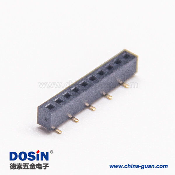 3 1.27mm单排排母10PIN错位贴片连接器X3