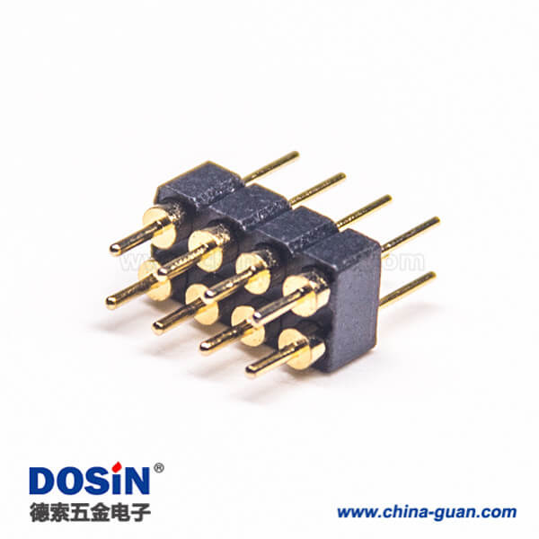 30 2.54圆排针连接器180度插板双排6pin排针长11.96mm 10pcs