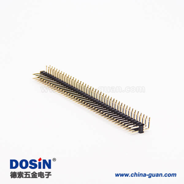 31 2*40双排排针2.54间距弯式90度插板式单塑连接器