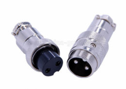 GX20航空对接插头2芯电缆式直式公母圆形连接器