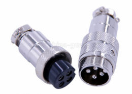 GX20航空插头接线4芯直式对接公母连接器