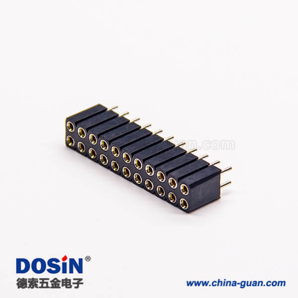 38 22pin圆孔排母双排22pin间距2.54mm直式插板