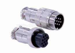 10芯电缆航空插头直式GX20对接圆形公母连接器