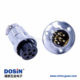 航空接头GX25 IP55直式防水连接器6芯法兰公母连接器
