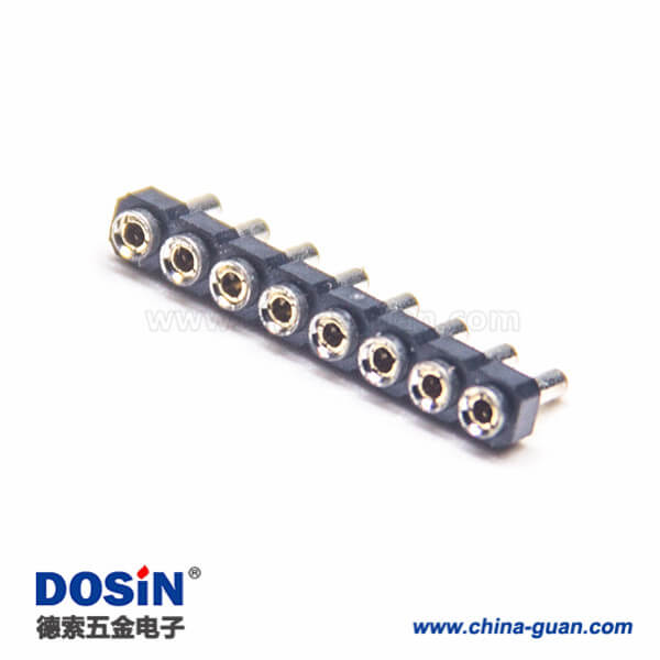 单排圆孔连接器8PIN直式排母长4.44mm插板式间距2.0mm3pcs