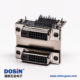 DVI24+1连接器双胞胎母头弯式鱼叉插PCB板连接器