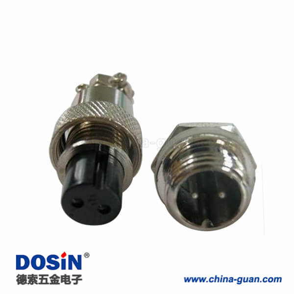 75 2芯航空头GX12连接器直式公插座母插头5套