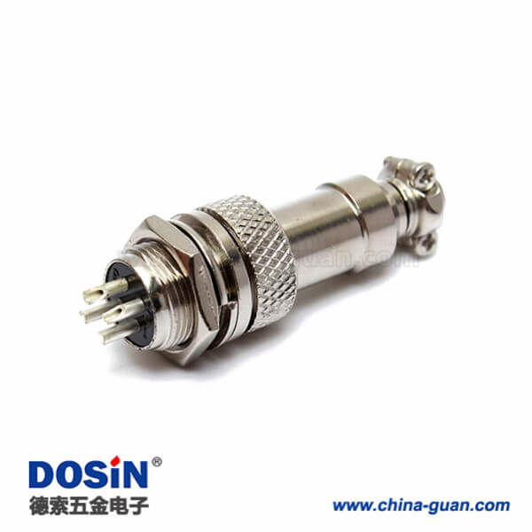76 GX12-4芯航空插头插座公母直式圆形连接器5套