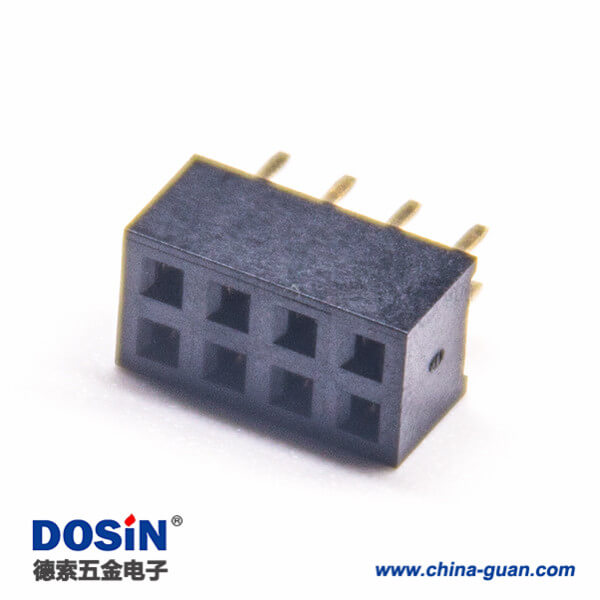 8 双排插座180度间距2.0PH单塑4Pin排母插板4pcs