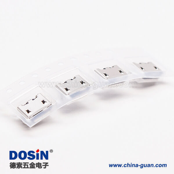 micro usb 5p b型SMT B型母座牛角型连接器 7.20-5.50