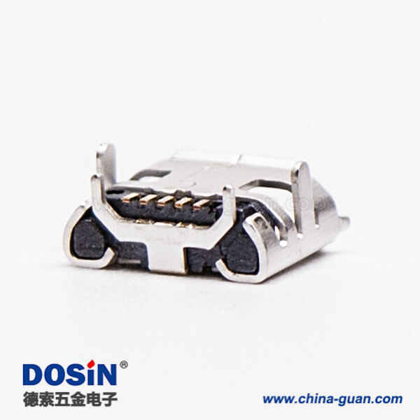 micro usb 5p b型SMT B型母座牛角型连接器 7.20-5.50 micro usb 5p b型SMT B型母座牛角型连接器 7.20-5.50