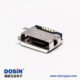 usb micro接口5pin母座直式全贴板SMT