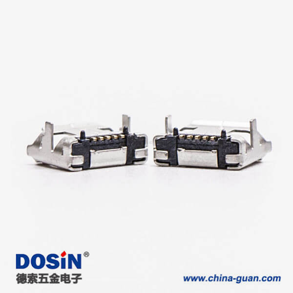 micro usb接口手机5pinB型SMT两脚DIP 7.15 micro usb接口手机5pinB型SMT两脚DIP 7.15