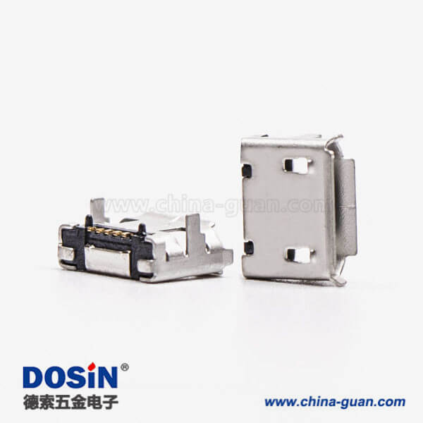 micro usb接口手机5pinB型SMT两脚DIP 7.15 micro usb接口手机5pinB型SMT两脚DIP 7.15