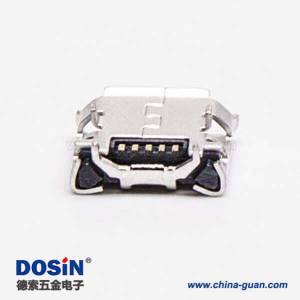 micro usb b接口5p SMT B型牛角型直式连接器5.65-4.85 micro usb b接口5p SMT B型牛角型直式连接器5.65-4.85