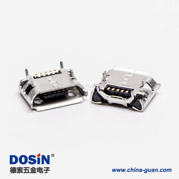 micro usb b接口5p SMT B型牛角型直式连接器5.65-4.85 micro usb b接口5p SMT B型牛角型直式连接器5.65-4.85