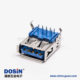 usb3.0 type a连接器母座弯式插板弯脚接板