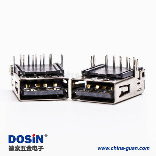 usb3.0母座接口type a弯式塑胶加长型插板带鱼叉脚 usb3.0母座接口type a弯式塑胶加长型插板带鱼叉脚