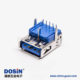 usb3.0 接口type a母座90度插pcb板三脚定位