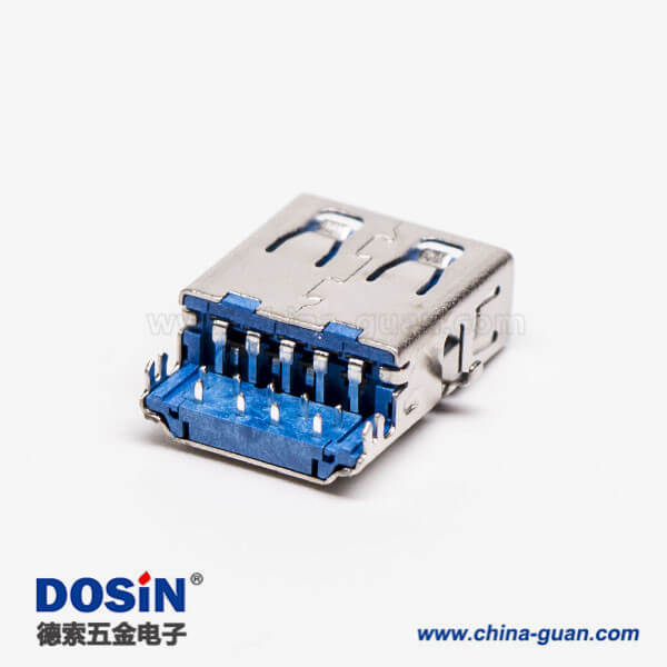 沉板式usb3.0 a型母座弯式SMT沉板四脚贴板 沉板式usb3.0 a型母座弯式SMT沉板四脚贴板