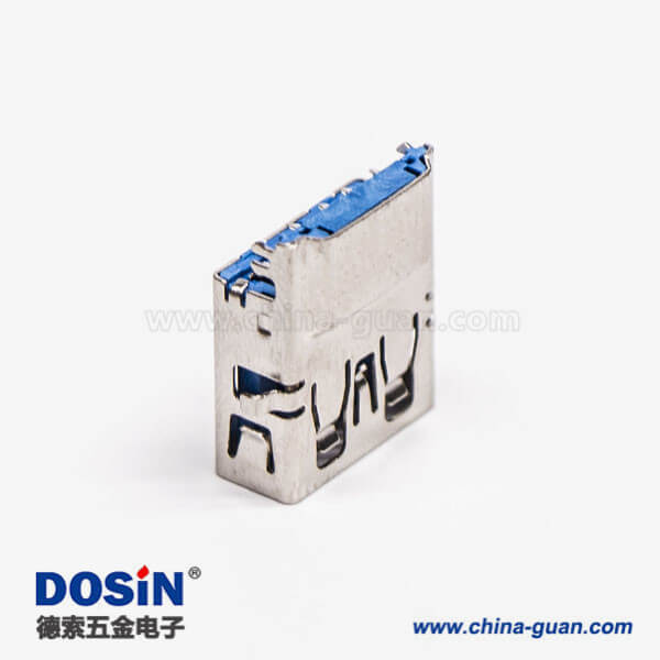 沉板式usb3.0 a型母座弯式SMT沉板四脚贴板 沉板式usb3.0 a型母座弯式SMT沉板四脚贴板