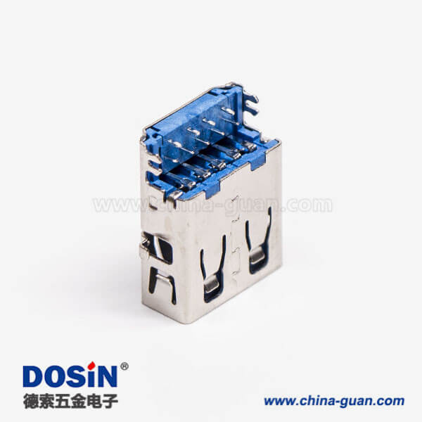 沉板式usb3.0 a型母座弯式SMT沉板四脚贴板 沉板式usb3.0 a型母座弯式SMT沉板四脚贴板