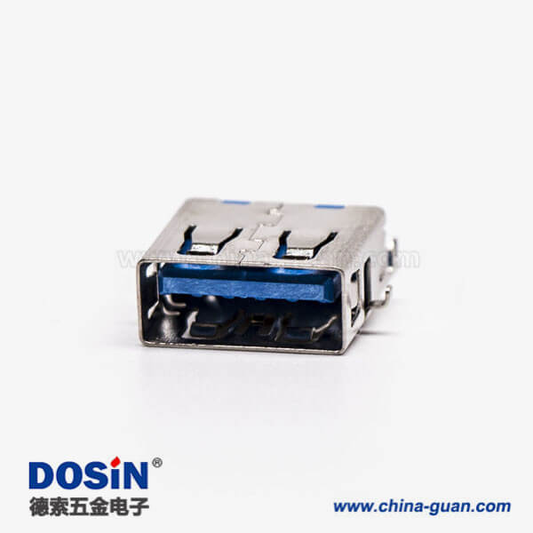 沉板式usb3.0 a型母座弯式SMT沉板四脚贴板 沉板式usb3.0 a型母座弯式SMT沉板四脚贴板