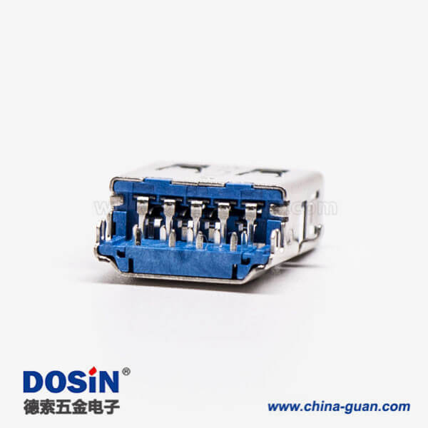 沉板式usb3.0 a型母座弯式SMT沉板四脚贴板 沉板式usb3.0 a型母座弯式SMT沉板四脚贴板