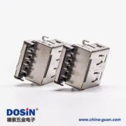 usb3.0母头沉板弯式加高两脚插板接PCB板 usb3.0母头沉板弯式加高两脚插板接PCB板