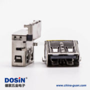 usb3.0母头沉板弯式加高两脚插板接PCB板 usb3.0母头沉板弯式加高两脚插板接PCB板