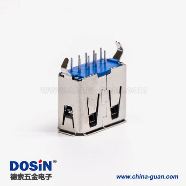 usb3.0 a母头短体type a 180°直式dip插板