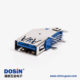 usb3.0母座侧插type a弯式母座插孔接PCB板