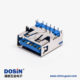 usb3.0母座连接器弯式dip四脚带鱼叉脚