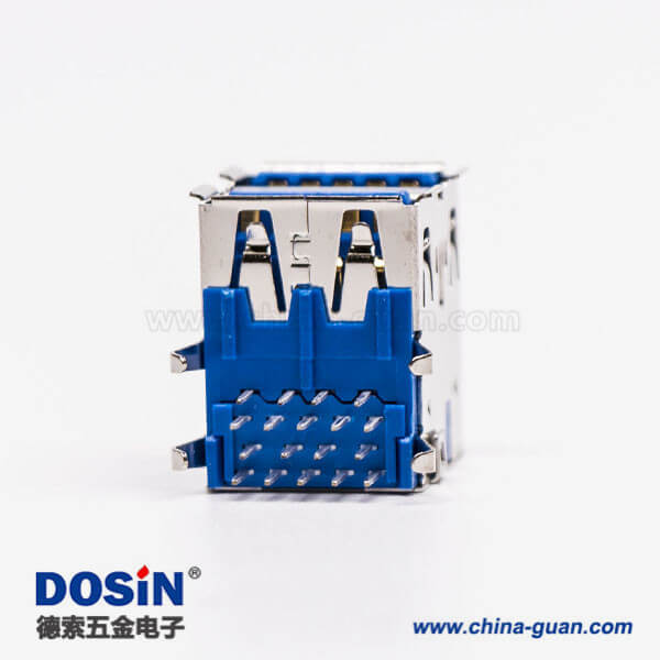 双层usb3.0连接器母头弯式DIP插PCB板 双层usb3.0连接器母头弯式DIP插PCB板